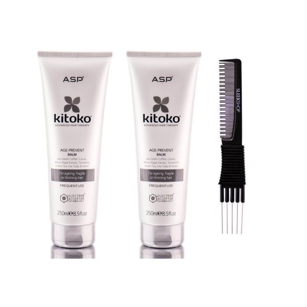yper Asp Kitoko Age Prevent Balm (8.5 oz) with Teasing Comb Pack 2