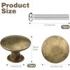 GOTRUST 15 Knobs Drawer Vintage Bronze Drawer Knobs, Round Furniture Knobs, Bronzer Cabinet Knobs with Screws for Kitchen Cabinet, Drawers, Kitchen, Wardrobe, Furniture Handles