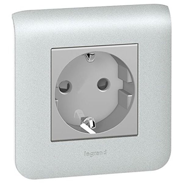 Legrand 079213 MSC SDO SCHUKO SK 2 Modules Aluminium