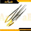 6in Castroviejo Micro Scissors, Sharp, Curved & Straight + Suture Tying Forceps