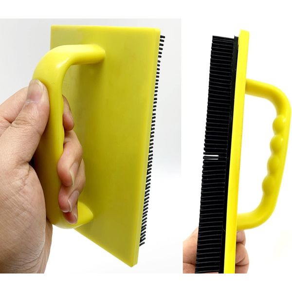 SELLORIA Artex Dab Brush, Strong, Stippler, Spotting Hand, Tools 15.2 cm x 4 inches (YELLOW),Stipple Brush, Artex Stippling Tool, Stippling Hand Repair Kit,Art And DIY Textures