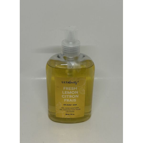 ULTA Beauty Gel Hand Sanitizer Fresh Lemon Citron Frais Cleanse 9 oz NEW