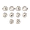 sourcing map Knurled Thumb Nuts, 10Pcs M3x0.5mm Iron Round Knobs Fasteners for 3D Printer Parts, Silver Tone
