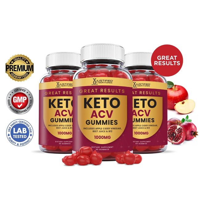 Great Results Keto ACV Gummies 1000MG Apple Cider Vinegar 180 Gummys