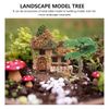 Housoutil Miniature Landscape Model Trees with Base, 3PCS Artificial Pine Tree, Micro Bushe for DIY Scenery Craft Project
