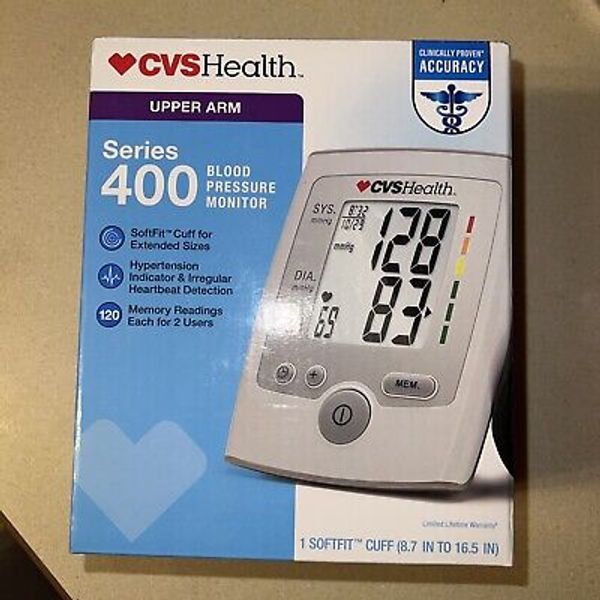 CVS Health Automatic Blood Pressure Monitor Upper Arm New In Box Retails $63.99