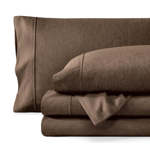 Bare Home Twin Sheet Set - 1800 Ultra-Soft Microfiber Double Brushed - Deep Pockets - Easy Fit - Extra Soft - 3 Piece Set - Bed Sheets (Twin, Heathered Taupe)