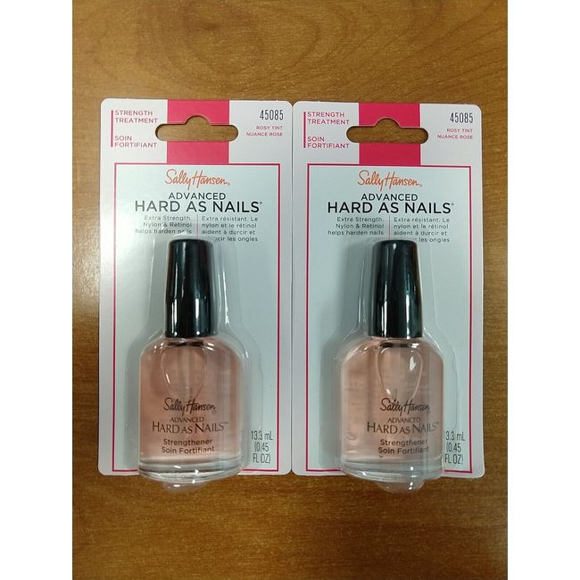 2 Pack: Sally Hansen Advanced Hard As Nails Strengthener #45085 ROSY TINT - W4C