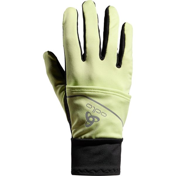 Odlo Sporthandschuhe Herren Damen Intensity Cover Safety Light I Fahrradhandschuhe I Laufhandschuhe, Shadow Lime
