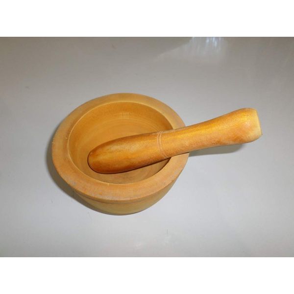 spice smasher hand made wooden mortar and pestle set with 7 inch diameter mortar bowl