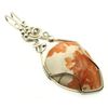 Pink Scolecite Gemstone Sterling Silver Wire Wrapped Pendant 02