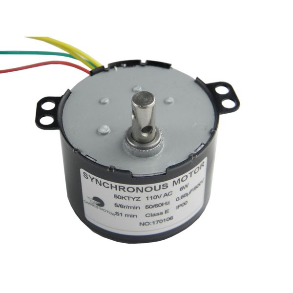 CHANCS 50KTYZ Synchronous Geared Motor AC 110V Speed 5/6RPM Torque 13.5Kg.cm 6W Power Micro AC Motor