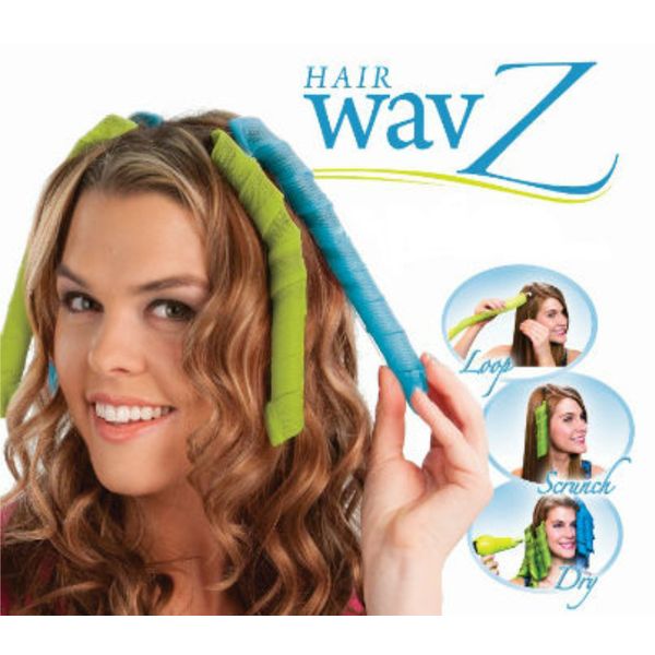 New Hair Wavz Curling Set Perfect Waves Style Wand Guide Natural Styling System