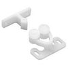 Pro Pack of 5Pcs, Plastic Double Roller Catches, 7.0 Lb., White,