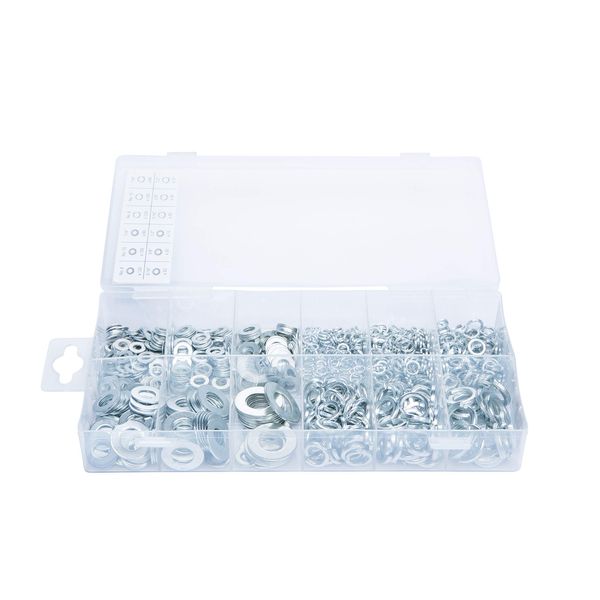 Blue Spot Tools 40564 Assorted Flat and Spring Washer Set - Silver (790-Piece)
