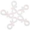 Mini Plastic Gutter Hooks 100 Pack - for Outdoor or Hanging Christmas Lights - Cable Hanging Gutter Clips - by Trixes
