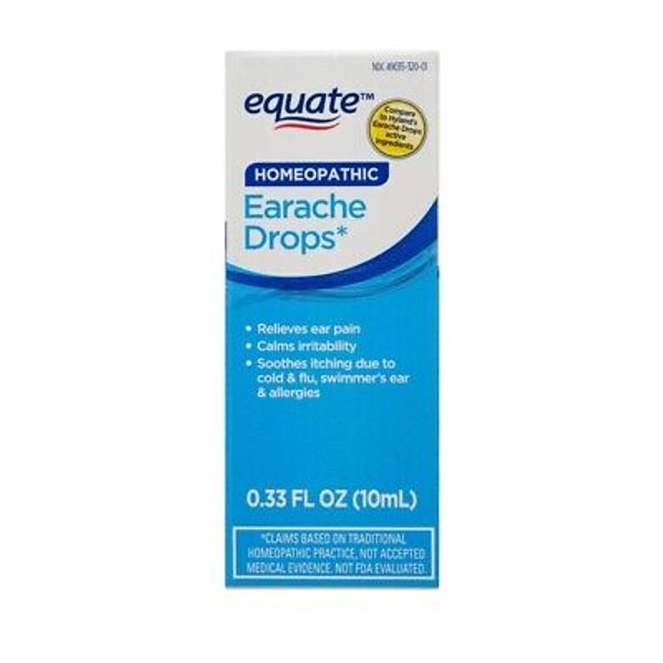 Equate Homeopathic Earache Drops 0.33 fl oz Exp 01/2026 Free Shipping