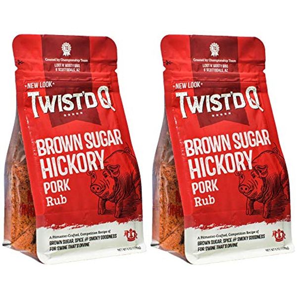 Twist'd Q - Brown Sugar Hickory Pork Rub - American Royal - Loot N' Booty - 2 Pack