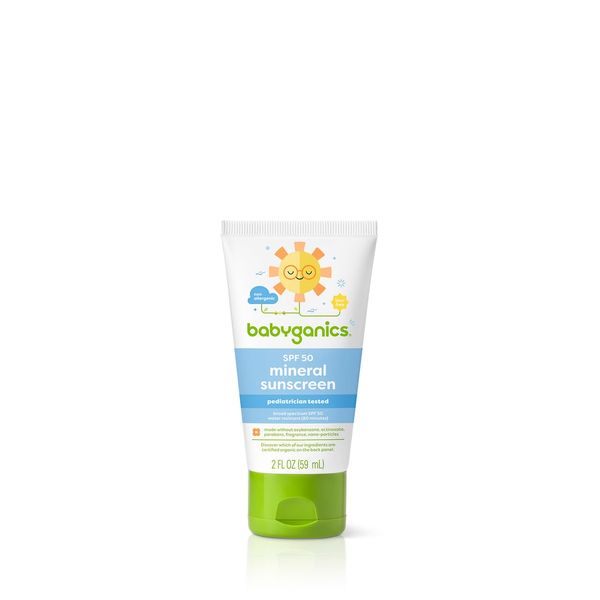 Babyganics SPF 50 Mineral-Based Baby Sunscreen Lotion, 2 Ounce