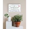 Personalized Sister Gift Farmhouse Decor Solid Wood 16in x 10.5in