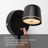 Aisilan Black 3 Colour Wall Light - Dimmable Adjustable LED Touch Control Plug-in for Bedroom Bedside Reading