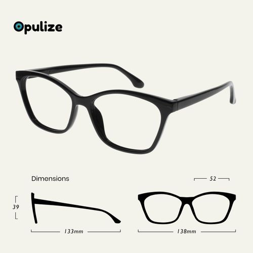 Opulize KAT Reading Glasses - 2-Pack - Cat-Eye Frame - Black, Brown - Men & Women - Spring Hinges - RR59-12 - +1.50