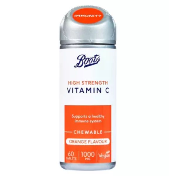 Boots Vitamin C 1000 mg 60 Orange Flavour Chewable Tablets