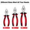 Sharp-tec Combination Pliers 180mm, Multifunction Pliers with Wire Cutting/Crimping/Wire Twisting/Pulling and Nails Removing, 7-inch Professional Combination Wire Pliers
