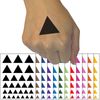 Triangle Solid Temporary Tattoo Water Resistant Fake Body Art Set Collection - Black (One Sheet)