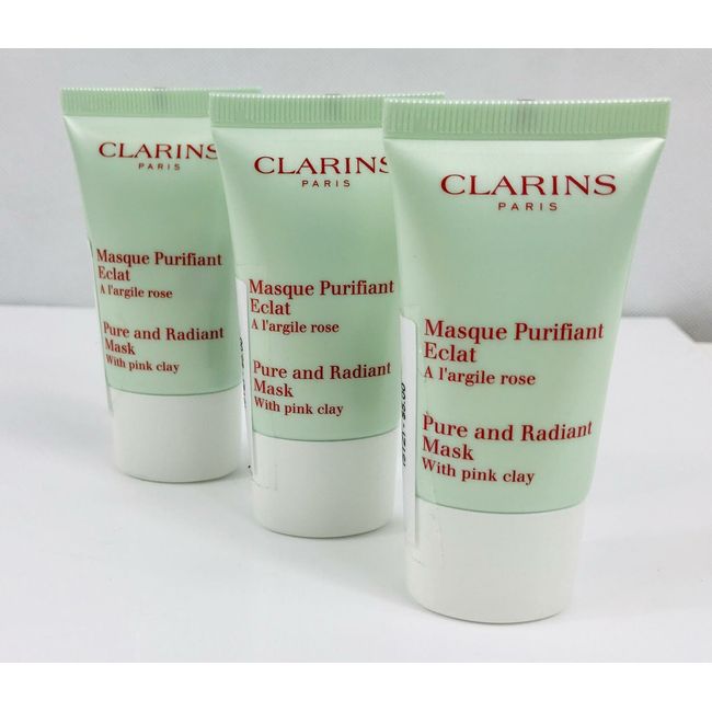 Clarins Pure and Radiant Cleanser Mask with Pink Clay  45ml (3 x 15ml)