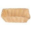 [Pack of 2] Brown 23cm Rectangular Wicker Poly Rattan Storage Baskets