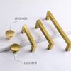 goldenwarm Brushed Brass Cabinet Knobs Solid Gold Dresser Knobs - LS5310YW Modern Drawer Knobs Kitchen Cupboard Hardware Bathroom Cabinet Hardware, 10 Pack