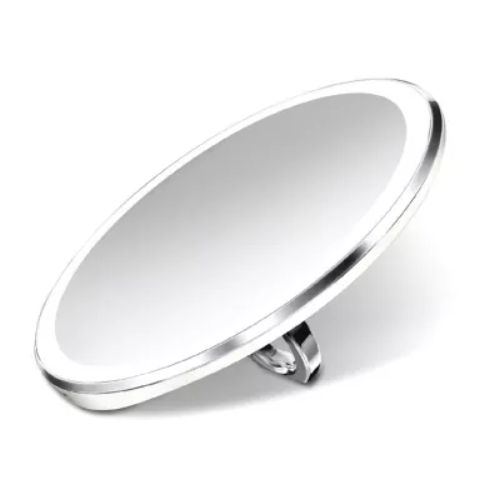 Simplehuman Sensor Mirror Compact, 3x Magnification, White Stainless Steel