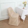 6 Nude Polyester FOLDING CHAIR COVERS Wedding Banquet Reception Decorations