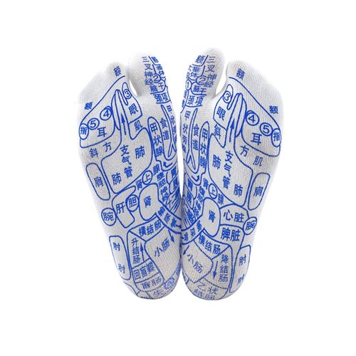 wumio Men's Foot Socks, 1 Pair of Chinese, Authentic, Printed Socks, Press Point