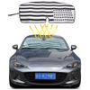 US Flag Front Windshield Sunshade Visor Protection Kit For Mazda MX-5 2016-2024