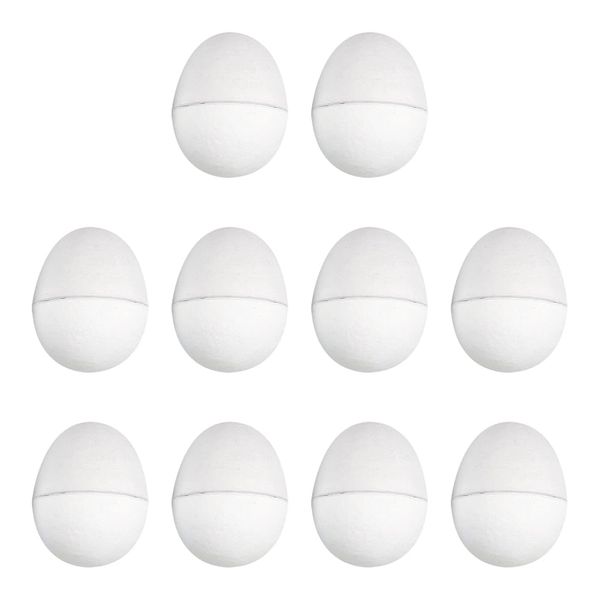 JIHUOO Pack of 10 Large Empty Easter Eggs, Fillable, Paper Mache, Easter Eggs, Paintable, Crafts, Easter Eggs, Easter Eggs, Easter Theme, Party Favors