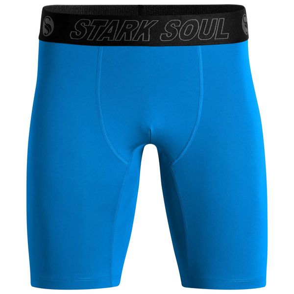 STARK SOUL® Compression Short - Kompressionshose kurz, Herren Sport Shorts |Farbe: Blau | Grösse: L