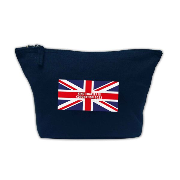 Flox Creative Makeup Bag King Charles III Coronation 2023 Navy