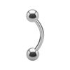 eeddoo Piercing Banane Silber Titan 1,2 x 12mm 2,5 mm