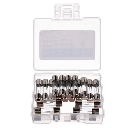BOJACK T3.15AL250V 5x20mm 3.15A 250V Slow Blow Fuses 3.15 Amp 250 Volt 0.2 x 0.78 Inch Glass Tube Time-delay Fuses(Pack of 20 Pcs)