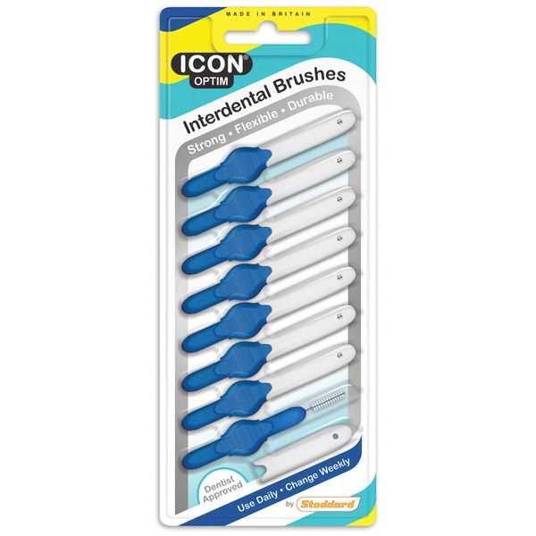 ICON OPTIM Interdental Brush XFine Blue (Pack 8)