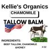 Organic Beef Tallow Balm Chamomile -Glass Jar- 4.oz