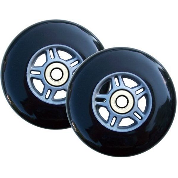 2 BLACK REPLACEMENT Wheels ABEC7 Bearings SCOOTER 100mm