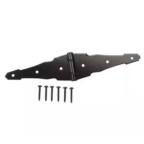 Decorative 16inch Heavy Duty Gate Hinge Black Outdoor