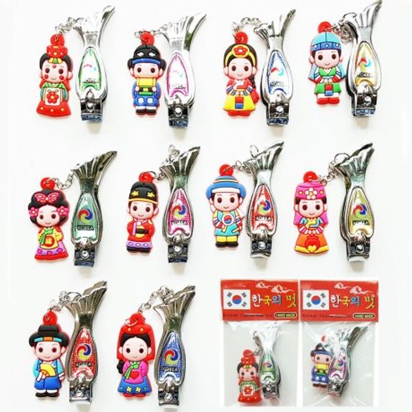 Korean traditional colorful cubic character nail clippers/bundle of 10/