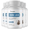 Divine Locks Complex Advanced Unique Hair Growth Vitamins -5 Pack- 300 Capsules