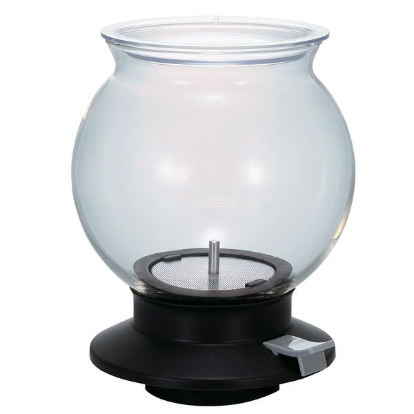 Hario Tea Dripper Largo Spherical Clear Glass Tea Brewer with Button Release, Packof1