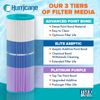 Hurricane 2 Pack HF5374-01P Platinum Purple Spa Filter Cartridge Replacement