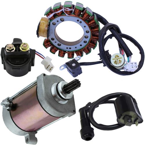 GLENPARTS Stator Ignition Coil Solenoid Relay Starter for Yamaha OEM 5GT-85510-00-00 5GT855100000